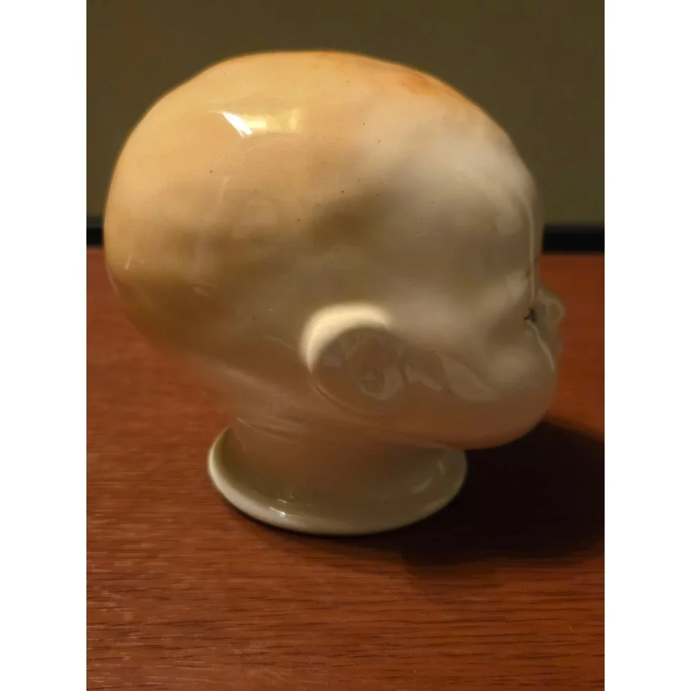 Vintage Ceramic Baby Doll Head Bust Porcelain Figurine Blue Eyes 4.5‎ Inch